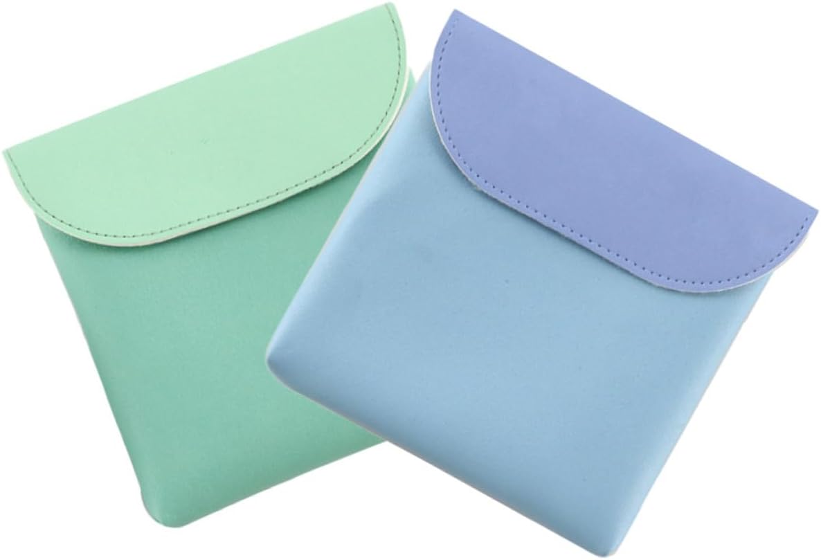 CALLARON 3sets Sanitary Napkin Pouch Bag for Travel Period Pouch Mini Period Bag Pu Material Compact Design Portable for Girls 2pcs*3