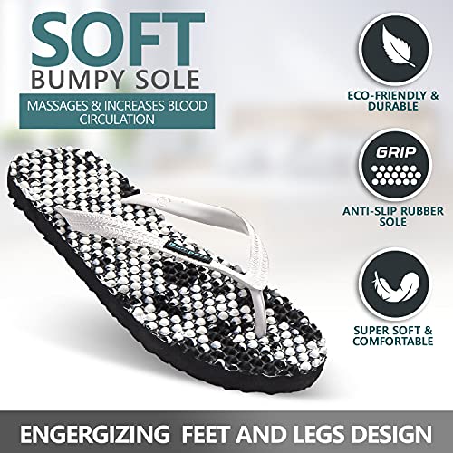 Image of Bumpers Flip Flops For Men - Beach & Shower Sandals For Mens, Comfortable Massage Acupressure Slippers, Indoor & Outdoor Footwear