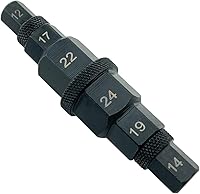 Vista 1 de CNWOOAIVE Herramienta de eje hexagonal para rueda de eje delantero de motocicleta, 12, 14, 17, 19, 22, 0.945 in, 6 en 1, herramienta adaptadora