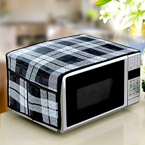 Image of KANUSHI Industries Microwave /Oven Top Cover with 4 Utility Pockets (VAR1-MICRO-NW-NEW-01-TOP)
