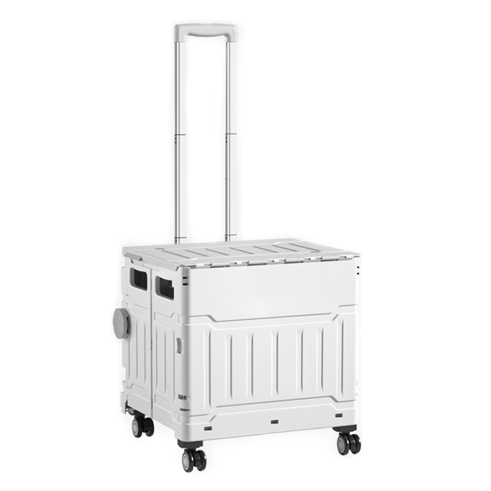 Nucelit Ergonomic Handle Small Household Cart Space Saving Hand Pushing Shopping Cart with Practical Camping Trolley Portable