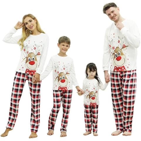 Family Christmas Pyjamas Set-Christmas Pajamas for Kids Women Mens Baby,Matching Christmas Pjs for Family,Plaid Tartan Checked Pyjama Bottoms,Xmas Matching Family Pyjama,Nightwear,Sleepwear,Loungewear Cover