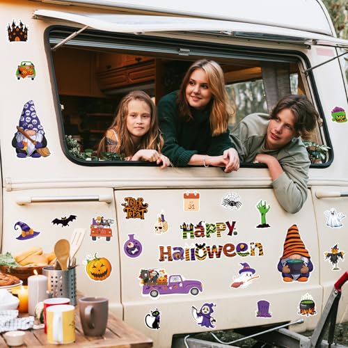 Auzesto ZS182 25Pcs Halloween Refrigerator Magnets Gnomes Pumpkin Ghost Magnets Halloween Car Magnets Halloween Garage Door Magnetic Stickers Halloween Magnets thumb #2