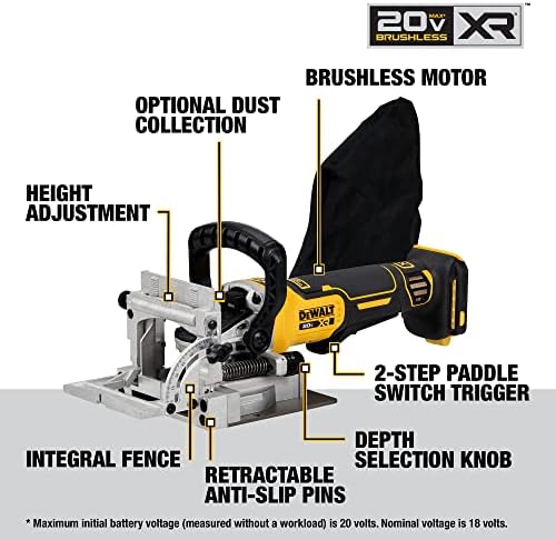 DEWALT 20V MAX* XR® BISCUIT JOINER 