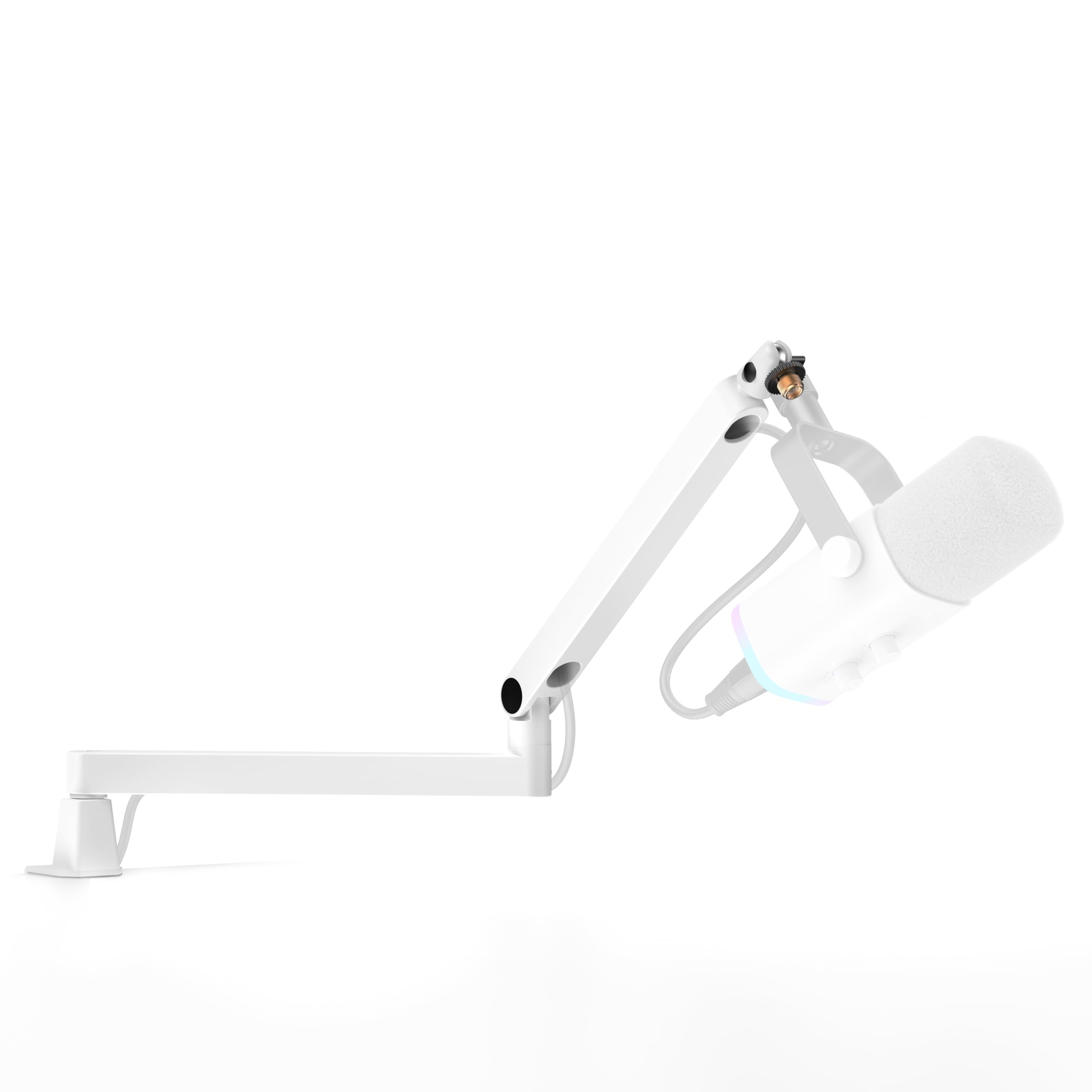 InnoGear Low Profile Mic Arm Boom Arm Microphone Stand Desk Mount, White