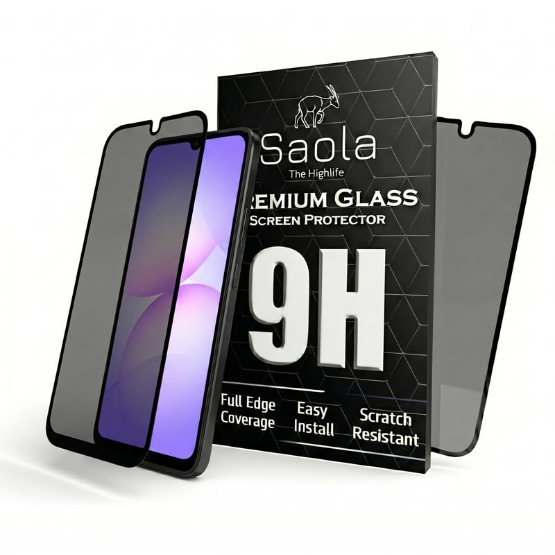 Image of Saola Ultra Privacy Tempered Glass For Nokia C21 (PACK OF 1) with Free Installation Kit. Full screen Coverage. Free Replacement If Received Damaged - 6.52 inch