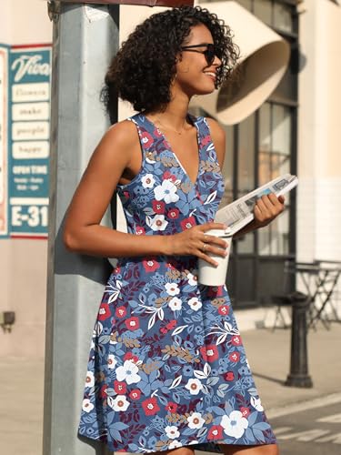 Image of CATHY 2026 Womens Casual Dress Summer Sleeveless Dresses V Neck Wrap Sexy Sundress with Pockets S-2XL