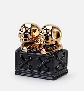 [NEIGHBORHOOD (ネイバーフッド)] DUALSKULL INCENSE CHAMBER BLACK/GOLD デュアルスカル インセンス チャンバー [231AINH-AC01] [国内正規品]