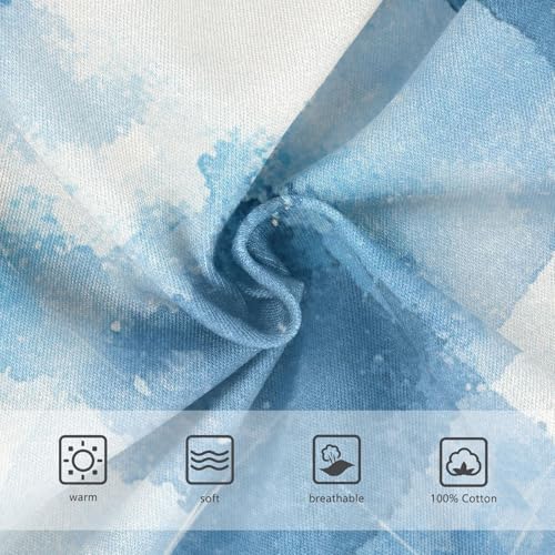 KLL Argyle Buffalo Plaid Tartan Check Scotland Blue White Toddler Boys' Cotton Underwear Cute Undies3