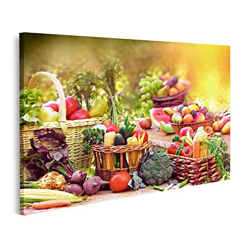 Image de cuisine fruits et légumes tableau sur toile pour salle à manger conviviale