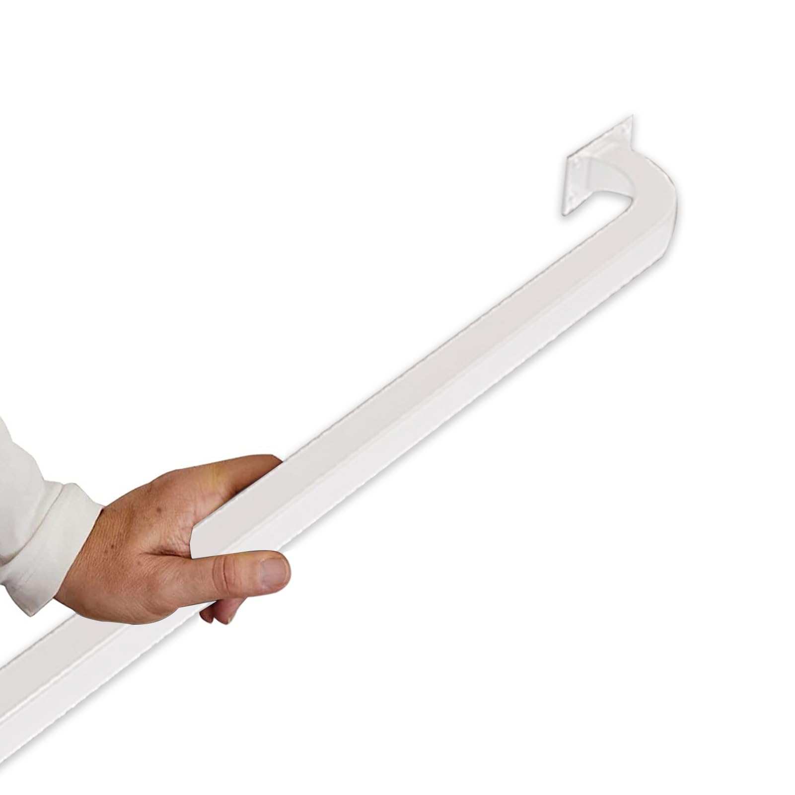 Witte complete moderne trapleuningset.Smeedijzeren trapleuning leuningen muur steun staaf reling voor binnen buiten trappen,30cm-600cm