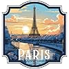 Amazon Paris France Design A Souvenir Decorative Flat Magnet 2