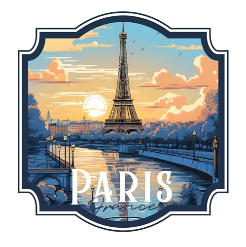 Imán decorativo souvenir Paris Francia 3x3 cm