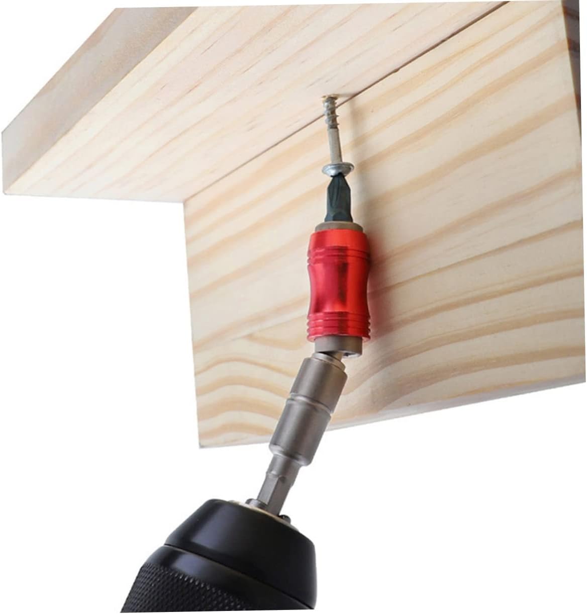 TEHAUX Magnetic Bit Holder 20° Bendable Drill Extension Bar Power Drill Accessory Drivers and Screwdrivers 1-Piece Set