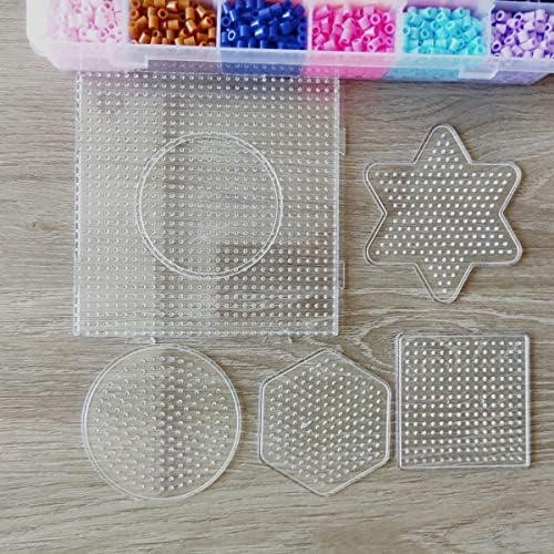 Vytung Fuse Beads Kit-10000pcs 36Colors(6 Glow in Dark) 5Pegboards 89 patterns(29 full size) Ironing Papers Tweezers Storage Case Hama Beads Compatible Kit