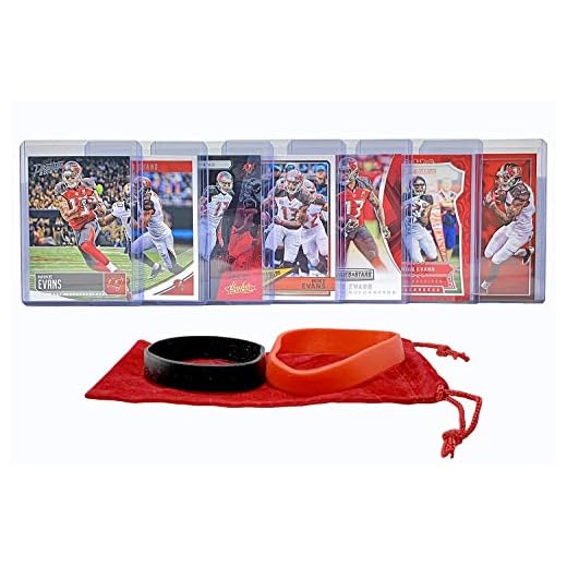 Mike Evans Football Cards (7) Assorted Bundle - Tampa Bay Buccaneers Trading Card Gift Set