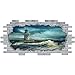 LHHYY Naklejki na ścianę Naklejki ścienne Latarnia morska Fale Ocean Vinyl Kalkomania 3D Art Hole Room