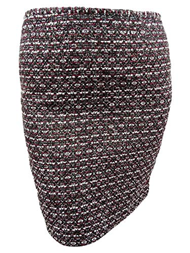 Calvin Klein Womens Plus Tweed Metallic Pencil Skirt Black 22W