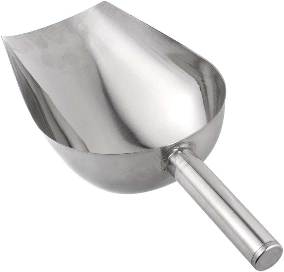 DOITOOL Large Stainless Steel Ice Scoops 16inch Metal Food Scoop Round
