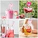 6PCS Bow Straw Toppers, Cute Straws Covers for Stanley 30&40 Oz Tumbler with Handle, 10mm Dust-Proof Drinking Straw Dispensers Straw Topper Cap for Girls Kids (Pink Bow)