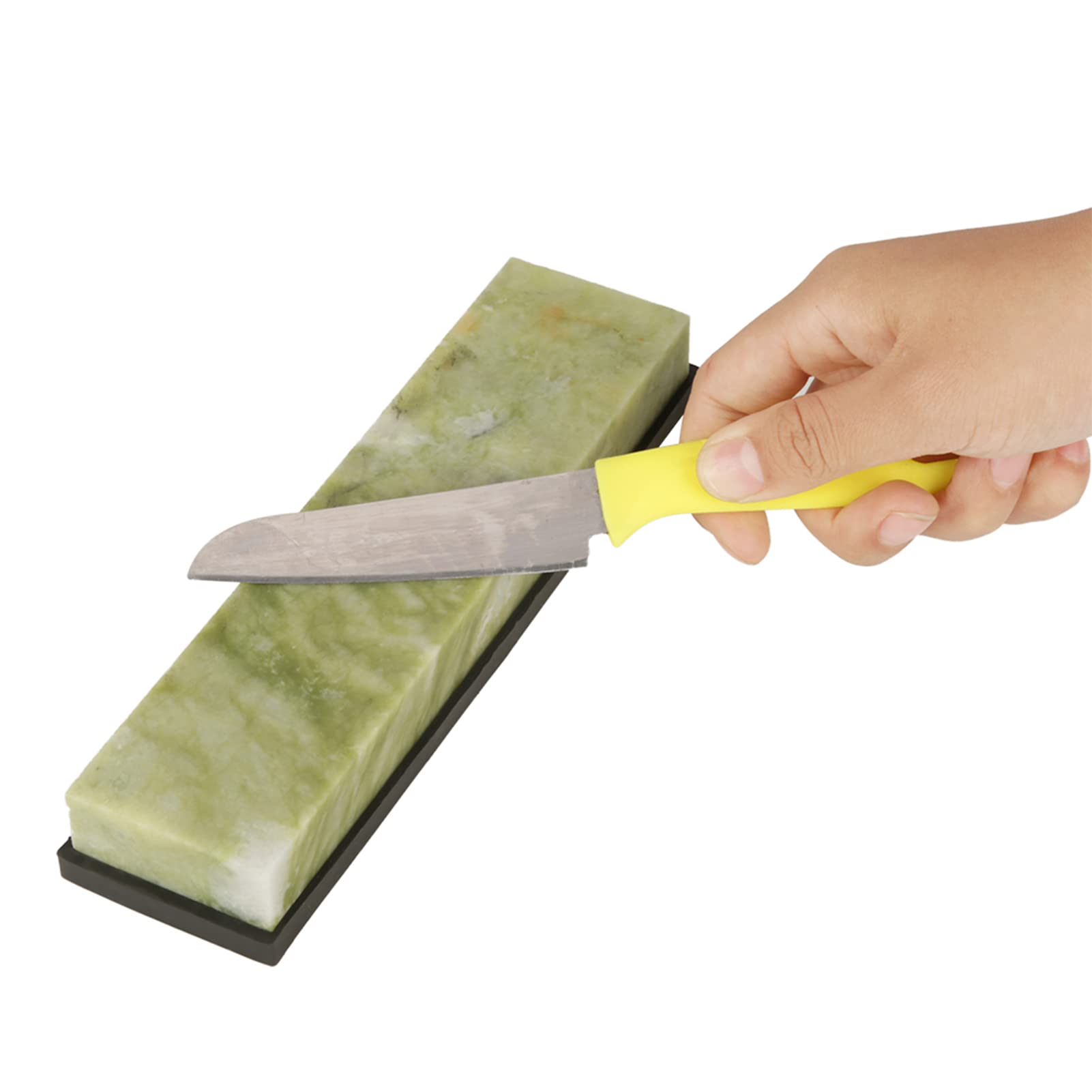 Smeraldo Pietra Affilacoltelli, Pietra di Levigatura Fine Graniglia 10000, Pietre Per Affilare con Base di Scarico Per Coltelli, Utensili das Taglio Per La Lucidatura