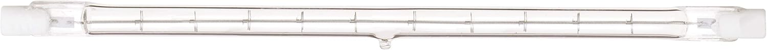 Satco S4199 1000 Watt 15000 Lumens T3 Halogen Double Ended R7S Base 240 Volt Clear 254mm Light Bulb, Dimmable