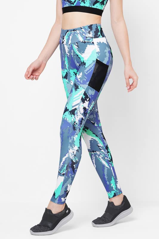 Image of JUST-Dry 7 /8 HIGH Waist CAMO Print GO Train Workout Tights