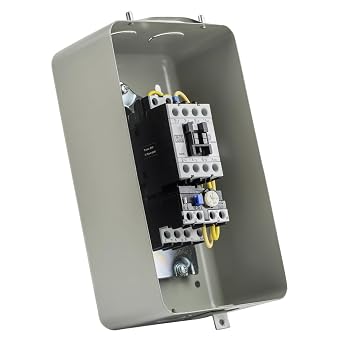 Magnetic Motor Starter for Electric Motor Control 5 HP 11 amp 3-phase 460VAC with Adjustable Overload Relay 7 TO 11 AMPS