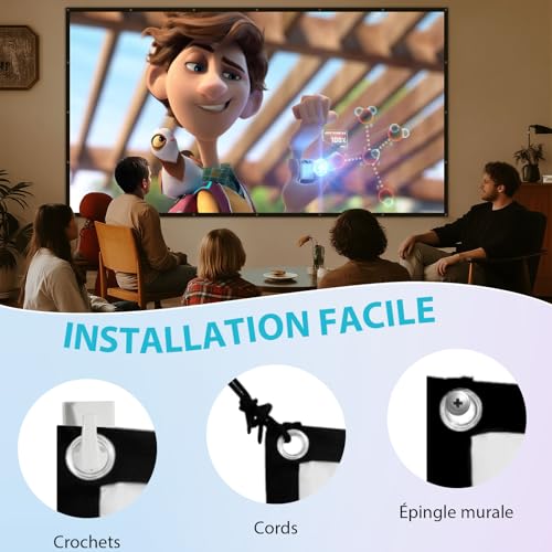 Écran de projection 150" extérieur et intérieur opaque 16:9