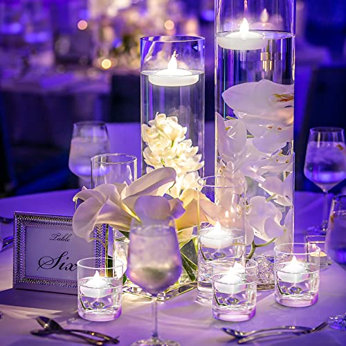 Image of Honoson 36 Pack 1.6 inch Flameless Led Floating Candles Waterproof Tealights Battery Operated Flickering Floating Candles for Wedding Centerpieces Pool Bath Party Anniversary Spa Home Decor(White Light)