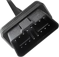 Vista 5 de Halokny Cable de extensión OBD2, cable de extensión OBDII ultrafino macho a hembra, cable de extensión OBD de 16 pines, 2 cables planos, diagnóstico
