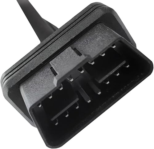 Miniatura 5 de Halokny Cable de extensión OBD2, cable de extensión OBDII ultrafino macho a hembra, cable de extensión OBD de 16 pines de 2 cables planos para