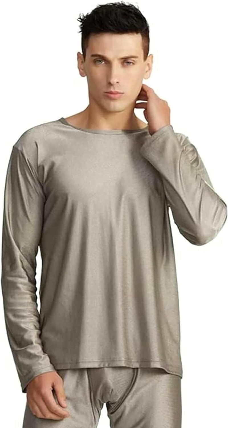 TIST Home Leisurewear Shielding Radiation Electromagnetic Radiation Protection Silver Fibre Long Underwear Electromagnetic Field Shielding(XX-Large)