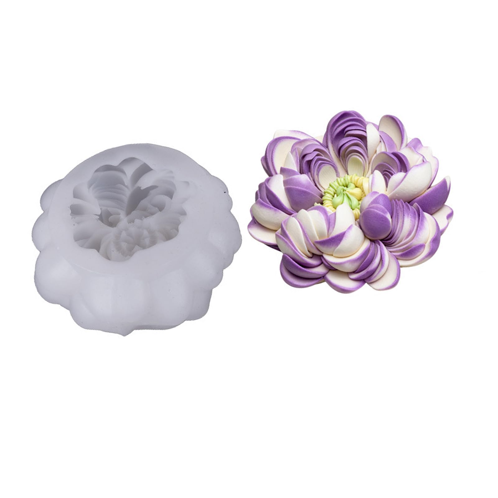 Nucelit Creative Peony Silicone Mold for Baking Mousses Cakes Chocolate Dessert Flexible Designs for Parties Celebration Creative Cake Pan for Parties