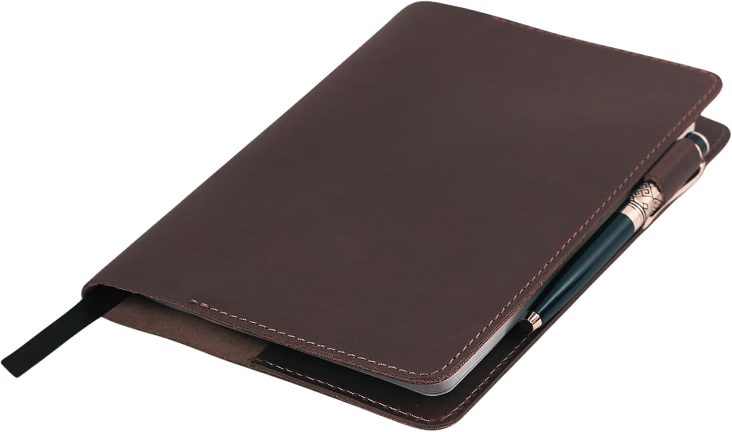 A5 Leather journal cover, Refillable Journal Cover for Large and Medium A5, Leather Handmade Notebook Cover, 9 x 6 Inches Leather Bound Journal (Dark Brown)