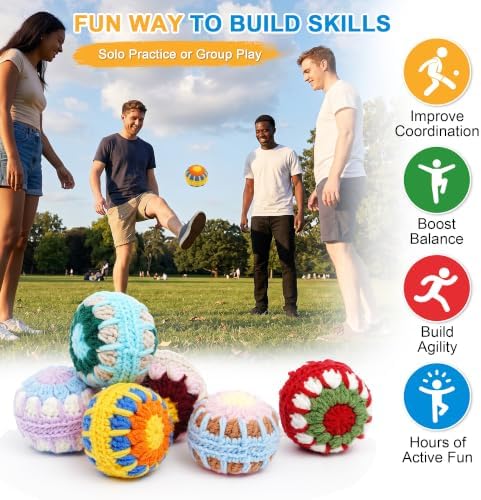 3 Pack Crochet Footbags Hacky Set — view 5
