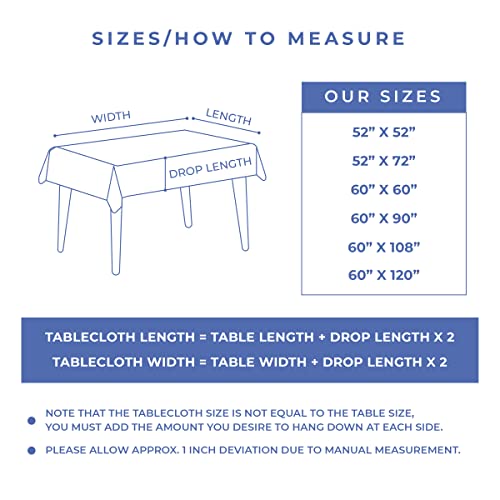 Kotton Culture Lemon Rectangle Printed Table Cloth For Dinner Holiday Party Home Kitchen Dining Room Tabletop Decor Outdoor Picnic Table Decoration 100% Cotton (60 Inch X 108 Inch) #TOP1