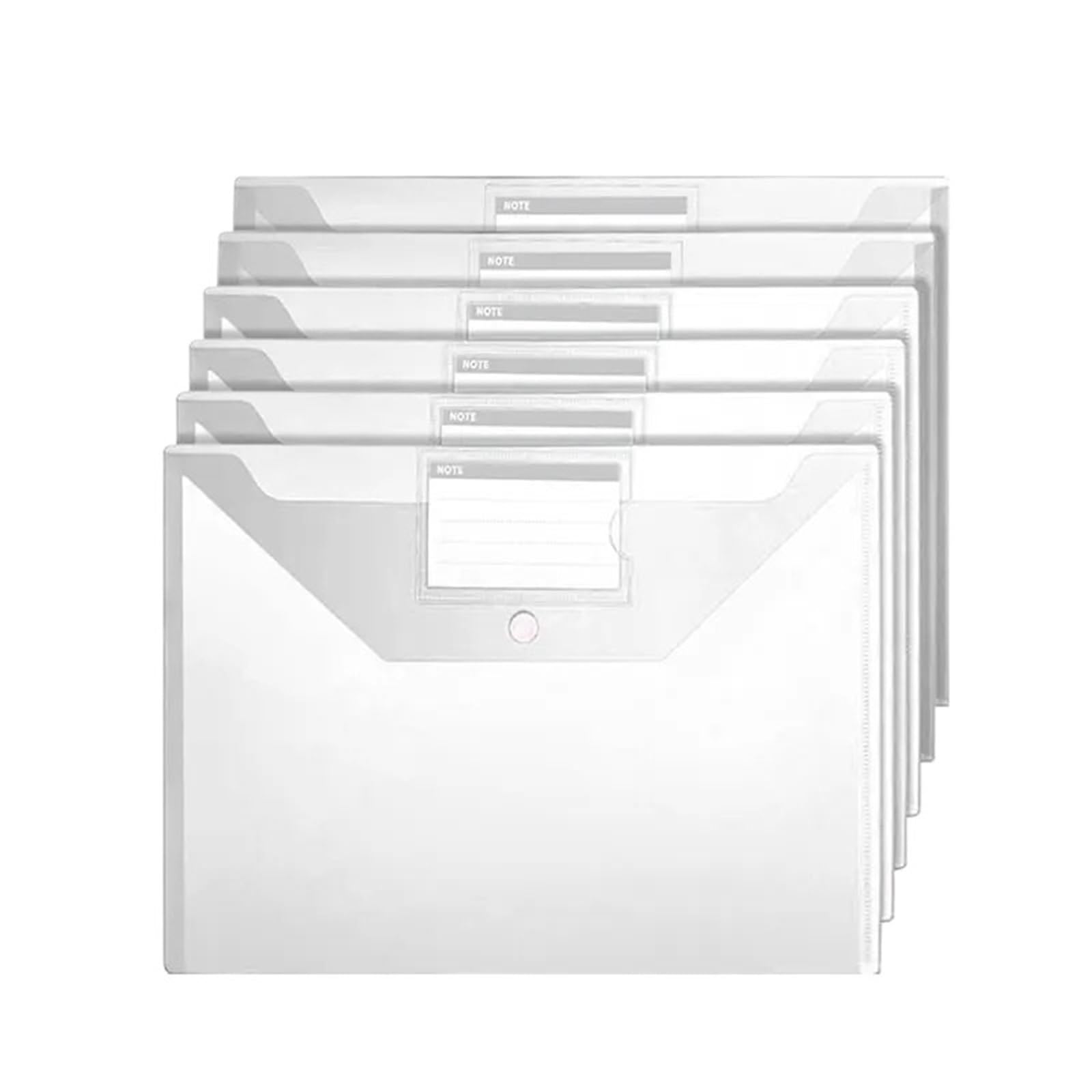 Przezroczyste teczki z tworzywa sztucznego, 30 PCS A4 Size Plastic Folders Multicolor With Snap Closure(Solid color)