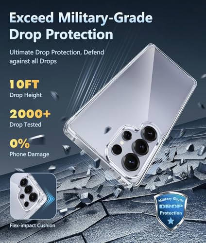 Image of REALCASE Silicone Samsung S25 Ultra 5G Back Cover Case, Scratch Resistant Protective Crystal Clear Transparent Shock Proof Bumper Back Cover Case for Samsung Galaxy S25 Ultra 5G