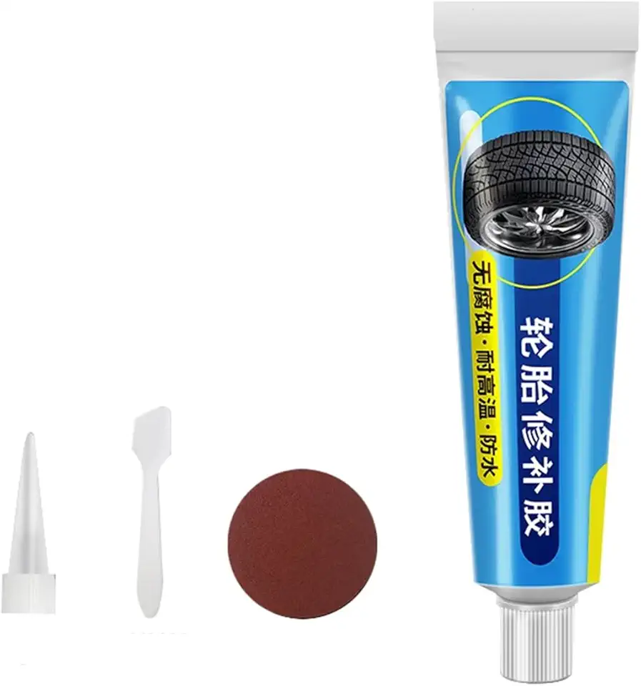 Cola Para Remendo De Pneu - Cimento Para Remendo De Pneu 30ml - Solução de Reparo de Selante Adesivo de Longa Duração para Furos em Pneus sem Câmara de Ar de Veículos incluindo Caminhões, Motocicletas