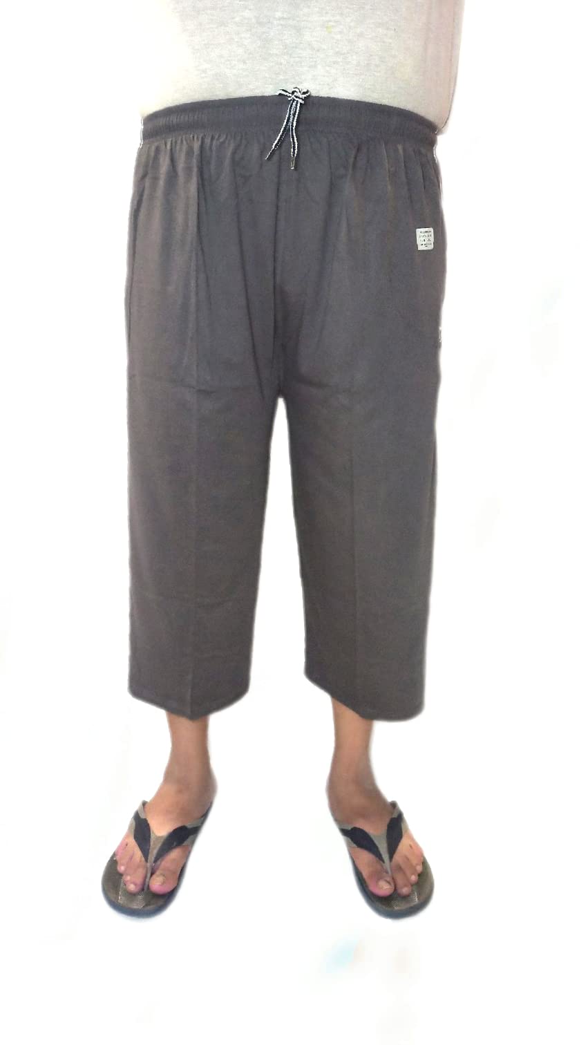 GenericMens Cotton Capri (XXXL, Dark Gray)