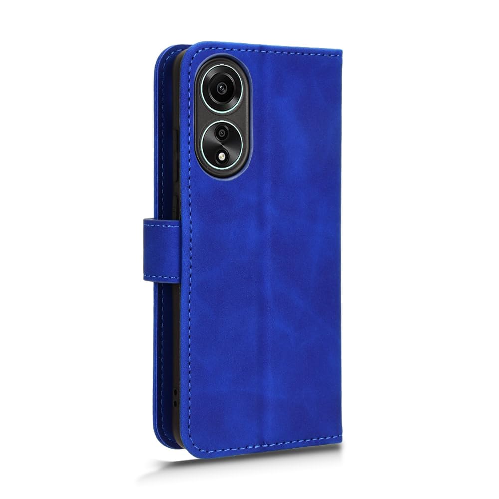 WOBURN Leather Folio Cover per Oppo A78 5G Case, Custodia in Pelle PU