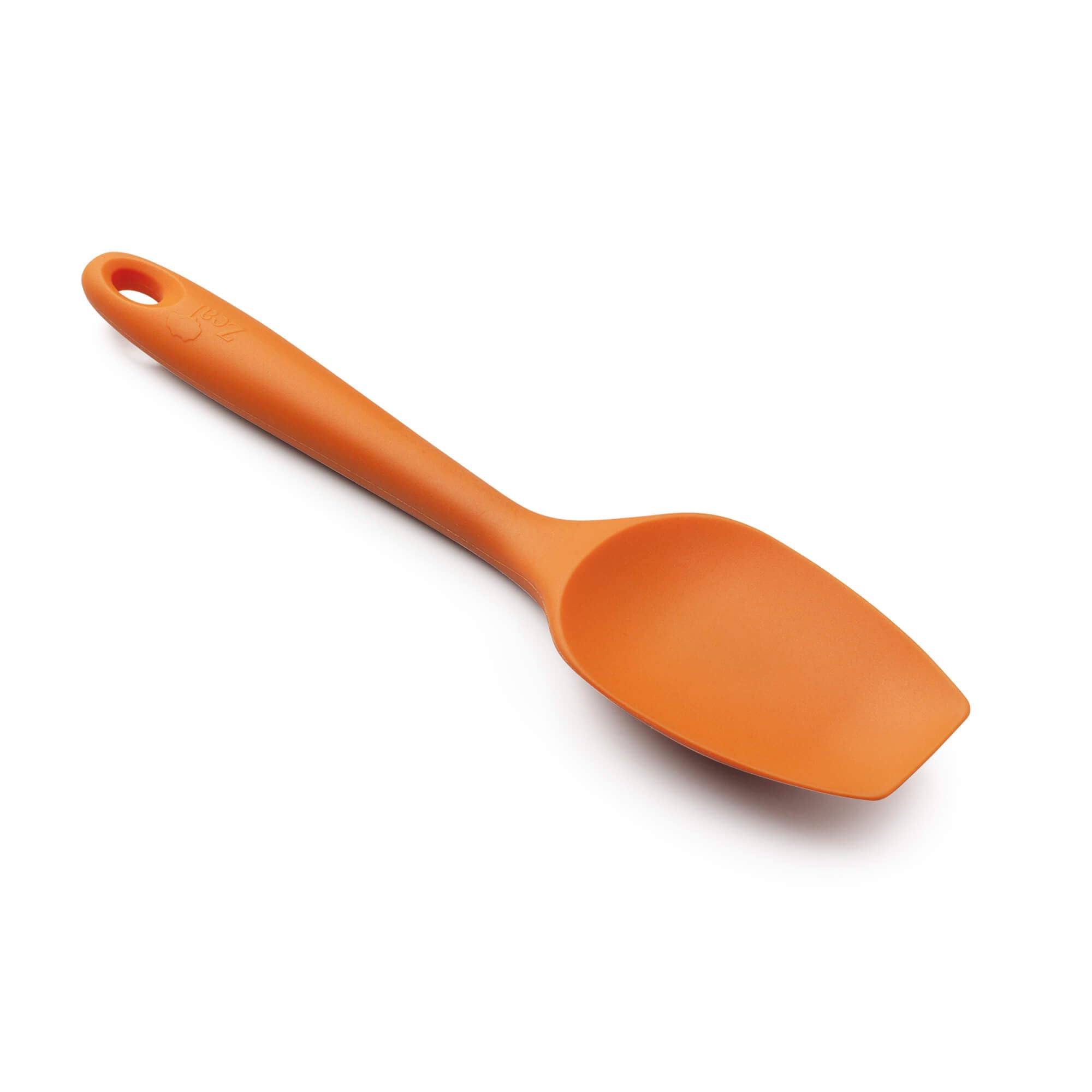 Zeal Neon Orange Silicone Non-Stick Spatula Spoon (26Cm)