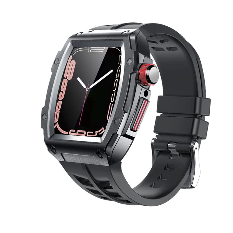 Kit mod en acier inoxydable pour Apple Watch 45mm du bureau au sport