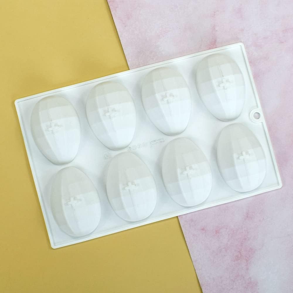 Mostsom 3D Dinosaur Egg Silicone Molds - Baking Mould Tray DIY Tool for Chocolate Cake Dessert Candy Mousse Pastry Handmade Soap Cupcake Topper (Easter Egg G) image 3