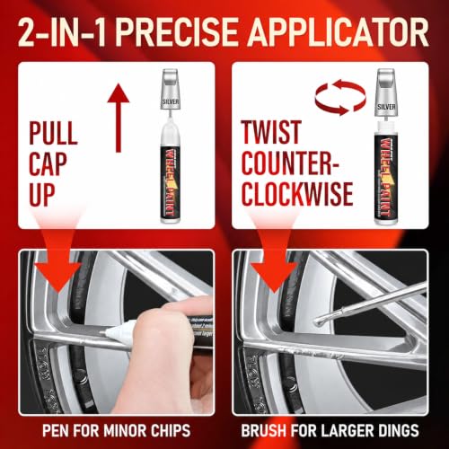SMAPHY Silver Rim Touch Up Paint Pen Kit
