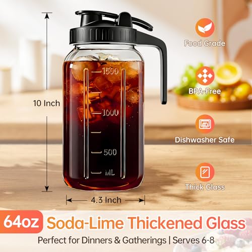 Save 10% on 64oz Glass Pitcher with Lid & Spout - Image 2