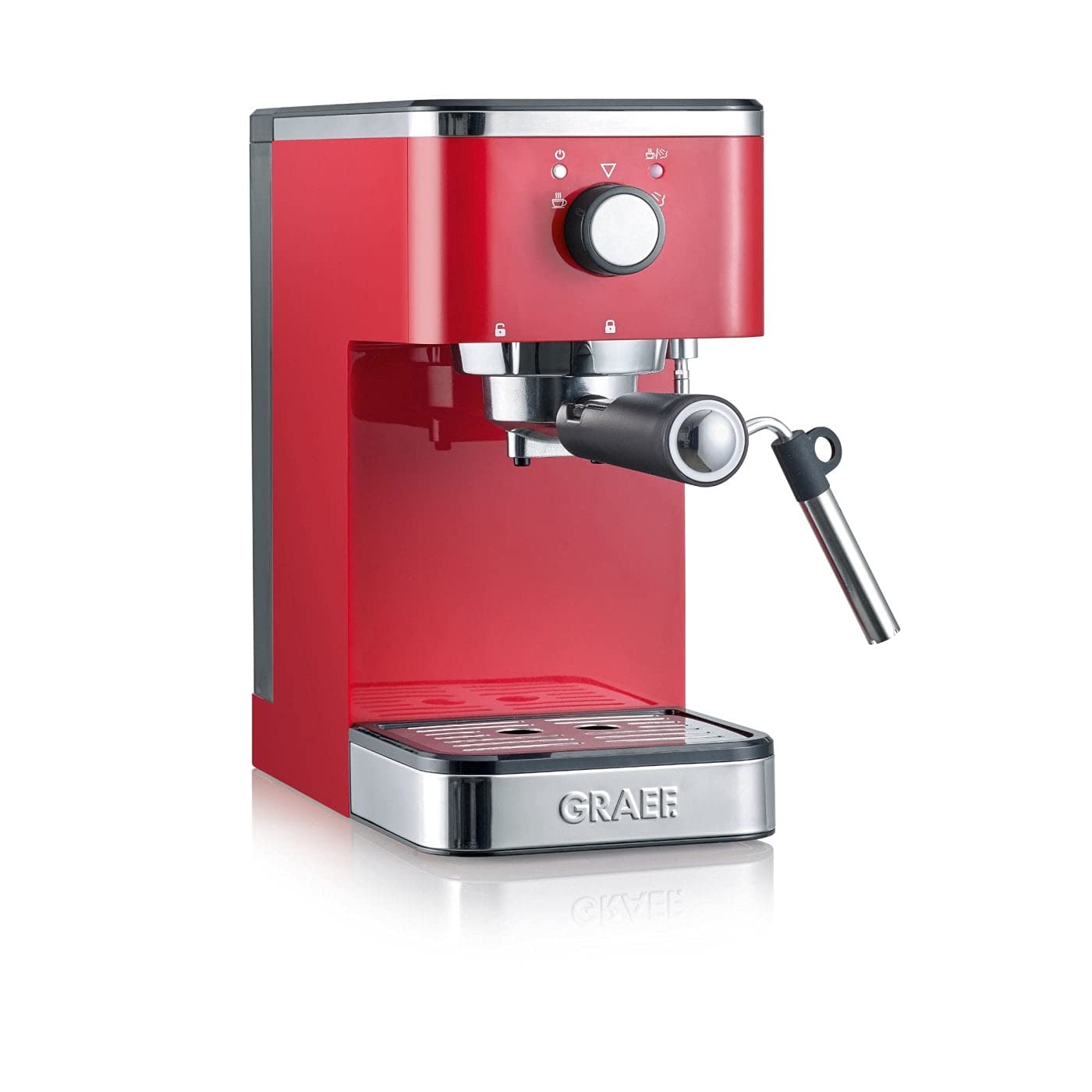 Graef salita ES 403 Semi-automatique Machine à expresso 1,25 L, Rouge