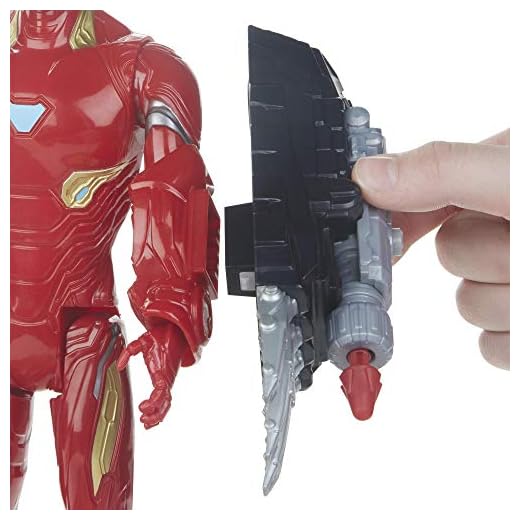 Marvel Avengers Titan Hero Serie Iron Man, 30 cm stor actionfigur med Titan Hero Power FX Port