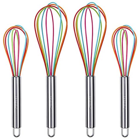 Webake Juego de 4 Varilla para Batir de Silicona Cover